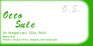 otto sule business card